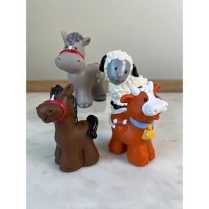Fisher-Price Little People Farm Animal Lot Cow Sheep and Horses Mixed Years